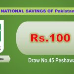 Prize Bond 100 List 15 February 2024 Draw Result No.45 Peshawar