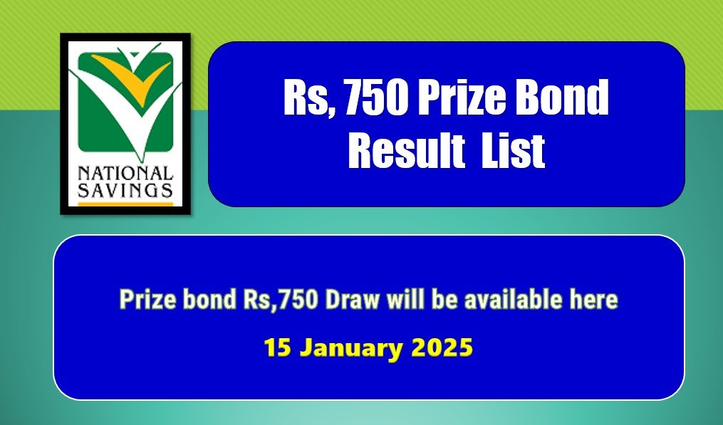 750 Prize Bond List Karachi Draw 101 15 January 2025