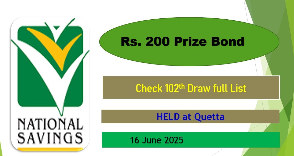 Rs. 200 Prize bond Quetta 16 June 2025