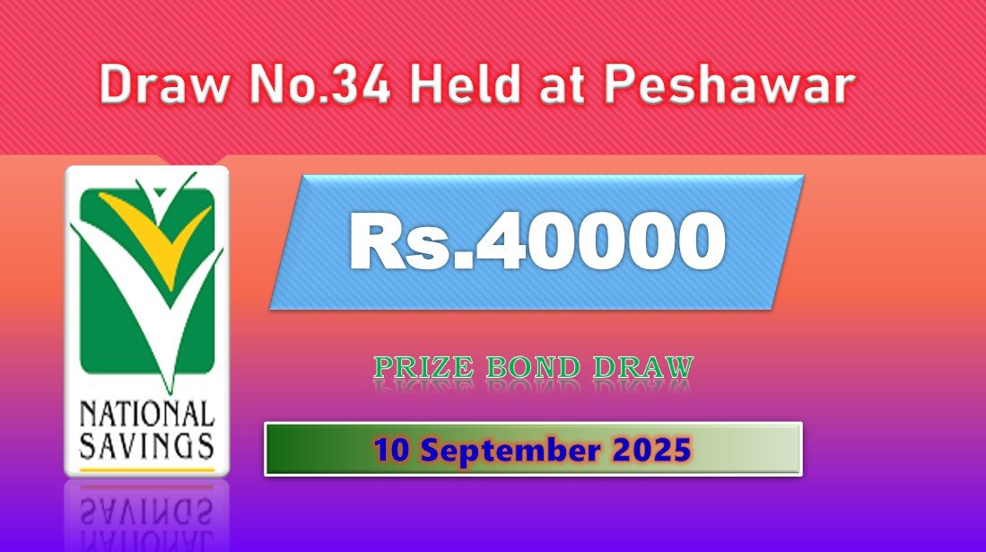 Rs. 40000 Prize bond Peshawar 10 September 2025