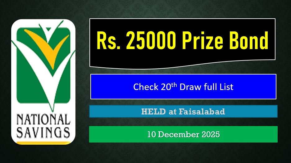 Rs 25,000 Prize Bond Draw December 2025